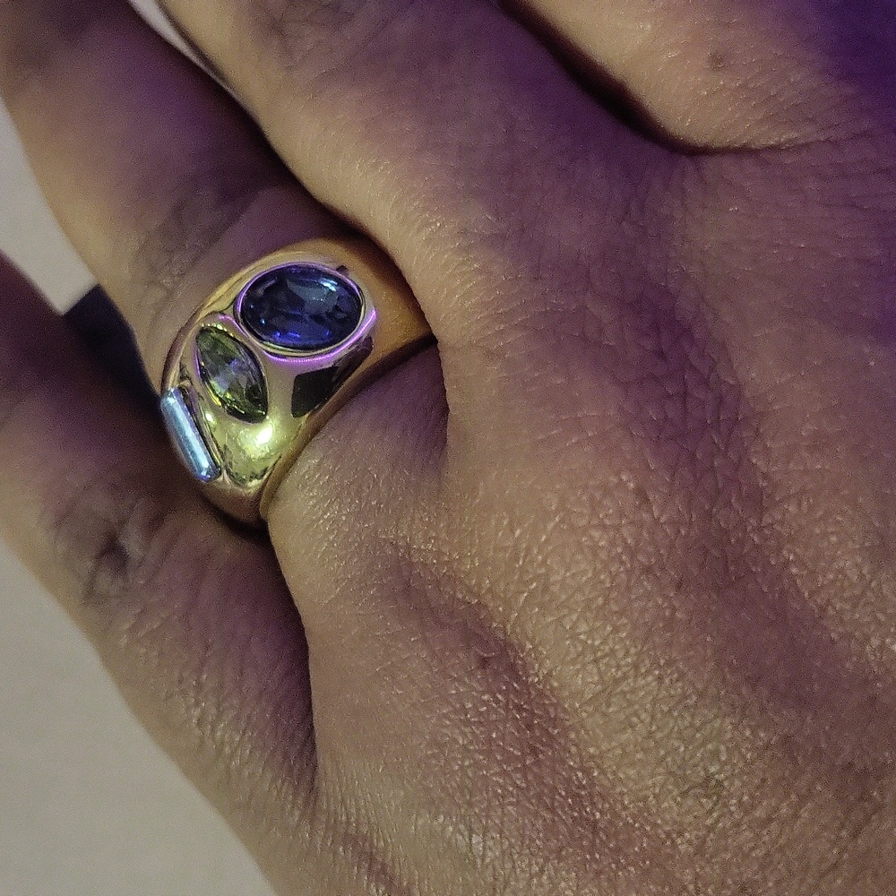Nordstrom Gold Ring with Multicolored Stones - Picture 5 of 6